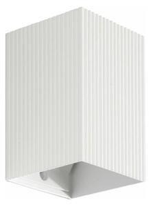 FARO 40534 - Applique SOLE 1xGU10/8W/230V bianco ondulato quadrato