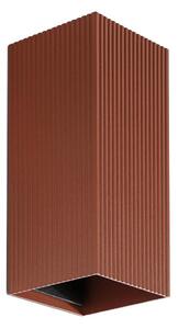 FARO 40568 - Applique SOLE 2xGU10/8W/230V color mattone ondulato quadrato