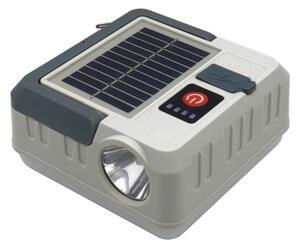 Lampada solare LED con funzione di power bank LED/1W/5,5V 8000K IPX4 1200 mAh grigio