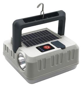 Lampada solare LED con funzione di power bank LED/1W/5,5V 8000K IPX4 1200 mAh grigio