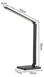 LED Lampada da tavolo con caricatore wireless LED/10W/230V nero