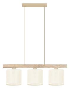 Brilagi - Lampadario a sospensione con filo FOREST 3xE27/15W/230V pino/marrone/color crema