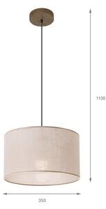Brilagi - LED Lampadario a cavo ANTHONY 1xE27/60W/230V rovere/noce/beige