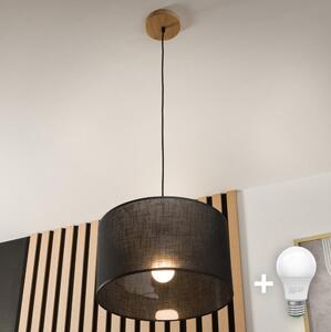 Brilagi - LED Lampadario a sospensione con filo ANTHONY 1xE27/60W/230V quercia/nero