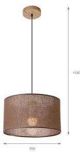 Brilagi - LED Lampadario a sospensione con filo ANTHONY 1xE27/60W/230V quercia/marrone