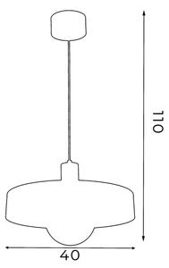 Lampadario a sospensione con cavo CANAN 1xE27/15W/230V diametro 29 cm beige