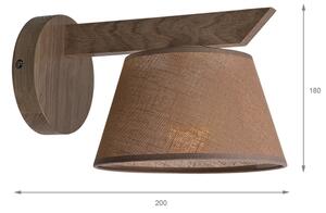 Brilagi - Lampada da parete LED ANTHONY 1xE14/40W/230V noce marrone