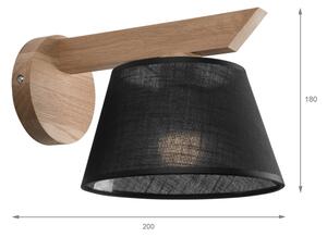 Brilagi - LED Applique ANTHONY 1xE14/40W/230V quercia/nero