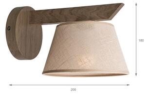 Brilagi - Lampada da parete LED ANTHONY 1xE14/40W/230V noce/beige