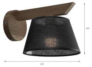 Brilagi - Lampada da parete LED ANTHONY 1xE14/40W/230V noce nero