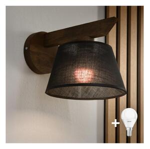 Brilagi - Lampada da parete LED ANTHONY 1xE14/40W/230V noce nero