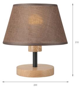 Brilagi - LED Lampada da tavolo ANTHONY 1xE14/40W/230V quercia/marrone