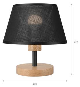Brilagi - LED Lampada da tavolo ANTHONY 1xE14/40W/230V quercia/nero