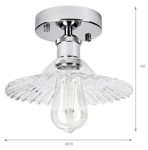 Lampadario a soffitto TRISH 1xE27/15W/230V cromo lucido/trasparente