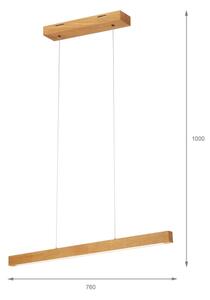 Lampada a sospensione LED su cavo VERDE LED/18W/230V 3000K 76 cm rovere