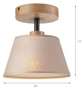 Brilagi - LED Lampadario a plafone ANTHONY 1xE14/60W/230V quercia/beige