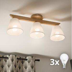 Brilagi - LED Lampadario a plafone ANTHONY 3xE14/40W/230V quercia/bianco