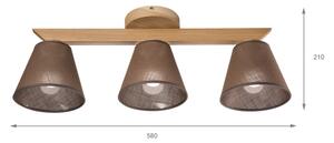 Brilagi - LED Lampadario a plafone ANTHONY 3xE14/40W/230V quercia/marrone