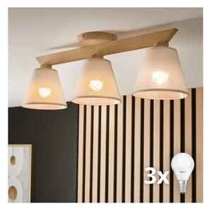 Brilagi - LED Lampadario a plafone ANTHONY 3xE14/40W/230V quercia/beige