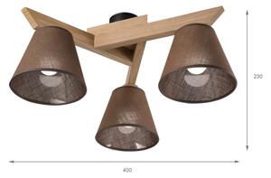 Brilagi - LED Lampadario a plafone ANTHONY 3xE14/40W/230V quercia/marrone