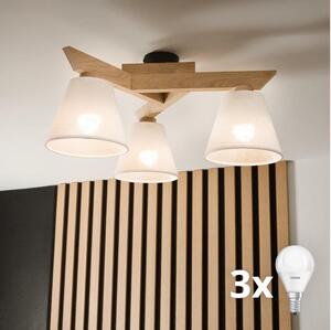 Brilagi - LED Lampadario a plafone ANTHONY 3xE14/40W/230V quercia/bianco
