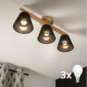Brilagi - LED Lampadario a plafone ANTHONY 3xE14/40W/230V quercia/nero