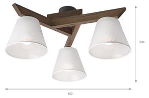 Brilagi - Lampadario LED ANTHONY 3xE14/40W/230V noce/bianco