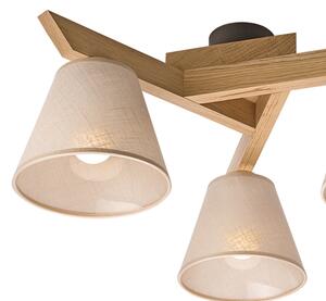 Brilagi - LED Lampadario a plafone ANTHONY 3xE14/40W/230V quercia/beige