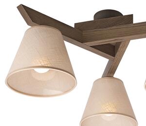Brilagi - Plafoniera LED ANTHONY 3xE14/40W/230V rovere noce/beige