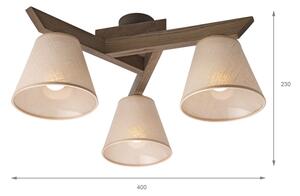 Brilagi - Plafoniera LED ANTHONY 3xE14/40W/230V rovere noce/beige