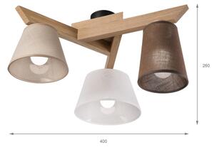 Brilagi - LED Lampadario a plafone ANTHONY 3xE14/40W/230V quercia