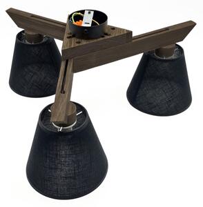 Brilagi - Lampadario LED ANTHONY 3xE14/40W/230V rovere/noce/nero