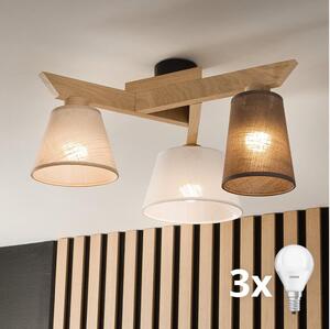 Brilagi - LED Lampadario a plafone ANTHONY 3xE14/40W/230V quercia