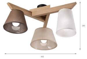 Brilagi - LED Lampadario a plafone ANTHONY 3xE14/40W/230V quercia