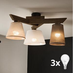 Brilagi - Lampadario LED ANTHONY 3xE14/40W/230V rovere noce