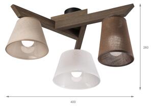 Brilagi - Lampadario LED ANTHONY 3xE14/40W/230V rovere noce