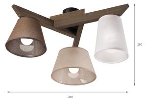 Brilagi - Lampadario LED ANTHONY 3xE14/40W/230V rovere noce