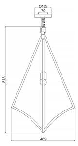 Feiss FE-NICO-P-L-BB - Lampadario a sospensione con catena NICO 1xE27/60W/230V