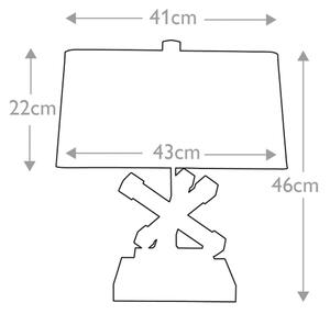 Elstead GN-JACKSON-SQUARE-TL - Lampada da tavolo JACKSON SQUARE 1xE27/60W/230V