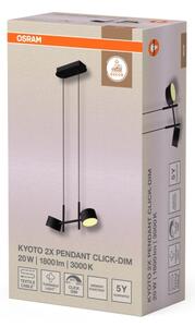 Osram - Lampada a sospensione LED dimmerabile su cavo DECOR KYOTO 2xLED/10W/230V nero