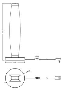 Osram - Lampada da tavolo LED DECOR FLAT LED/13W/230V grigia