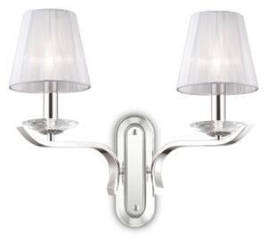 Ideal Lux - Lampada da parete in cristallo PEGASO 2xE14/28W/230V cromo lucido