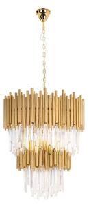 MAXLIGHT P0283 - Lampadario a sospensione con catena VOGUE 16xE14/40W/230V diametro 60 cm oro