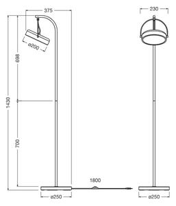Osram - Lampada da terra LED DECOR PUCK LED/12W/230V CRI 90 nera