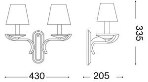 Ideal Lux - Lampada da parete in cristallo PEGASO 2xE14/28W/230V cromo lucido