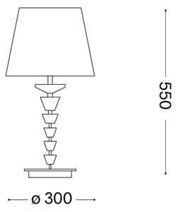 Ideal Lux - Lampada da tavolo in cristallo PEGASO 1xE27/60W/230V cromo lucido