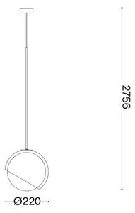 Ideal Lux - Lampada a sospensione BLOOM con cavo 1xE27/42W/230V diam. 22 cm nero