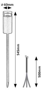 Rabalux 77071 - Lampada da esterno TORNIO 1xGU10/10W/230V IP54 54,5 cm antracite