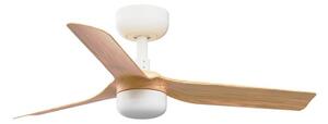 FARO 33821WT-1TW-LED Ventilatore dimmerabile MINI PUNT S 10W/230V marrone/bianco d.90 cm WT+ TC