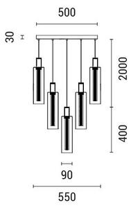 Lampadario LED a sospensione con filo LED/60W/230V 3000K